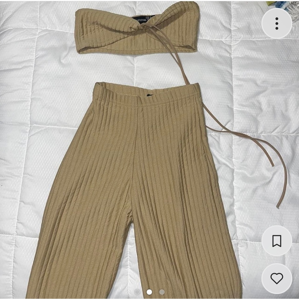PLT Tan Ribbed Set - Picture 2 of 2